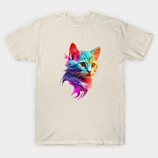 Feline rainbow. So cute! T-Shirt